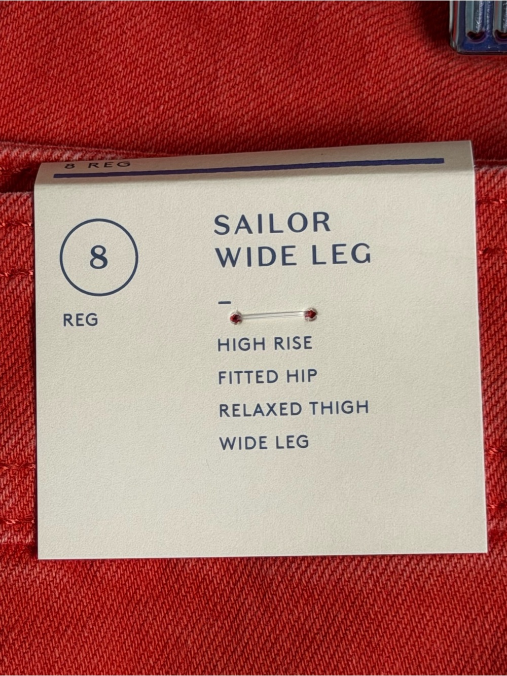 Universal Thread Red High Rise Sailor Wide Leg Pants Size 8 NWT Cotton Blend - Picture 7 of 12
